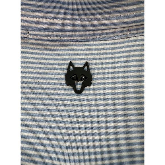 Greyson Performance Polo Golf Shirt Mens XL Blue Stripe Short Sleeve - Picture 3 of 9